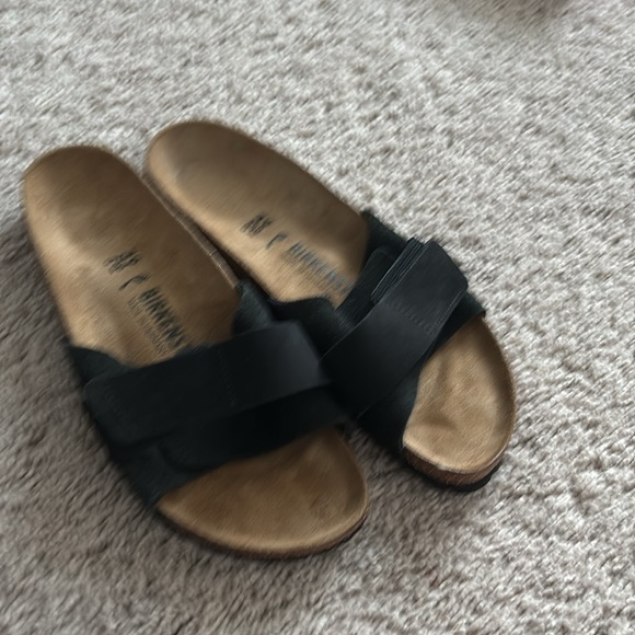 NEW Birkenstock Oida Black Leather Suede Sandals Size 39 - Picture 7 of 7